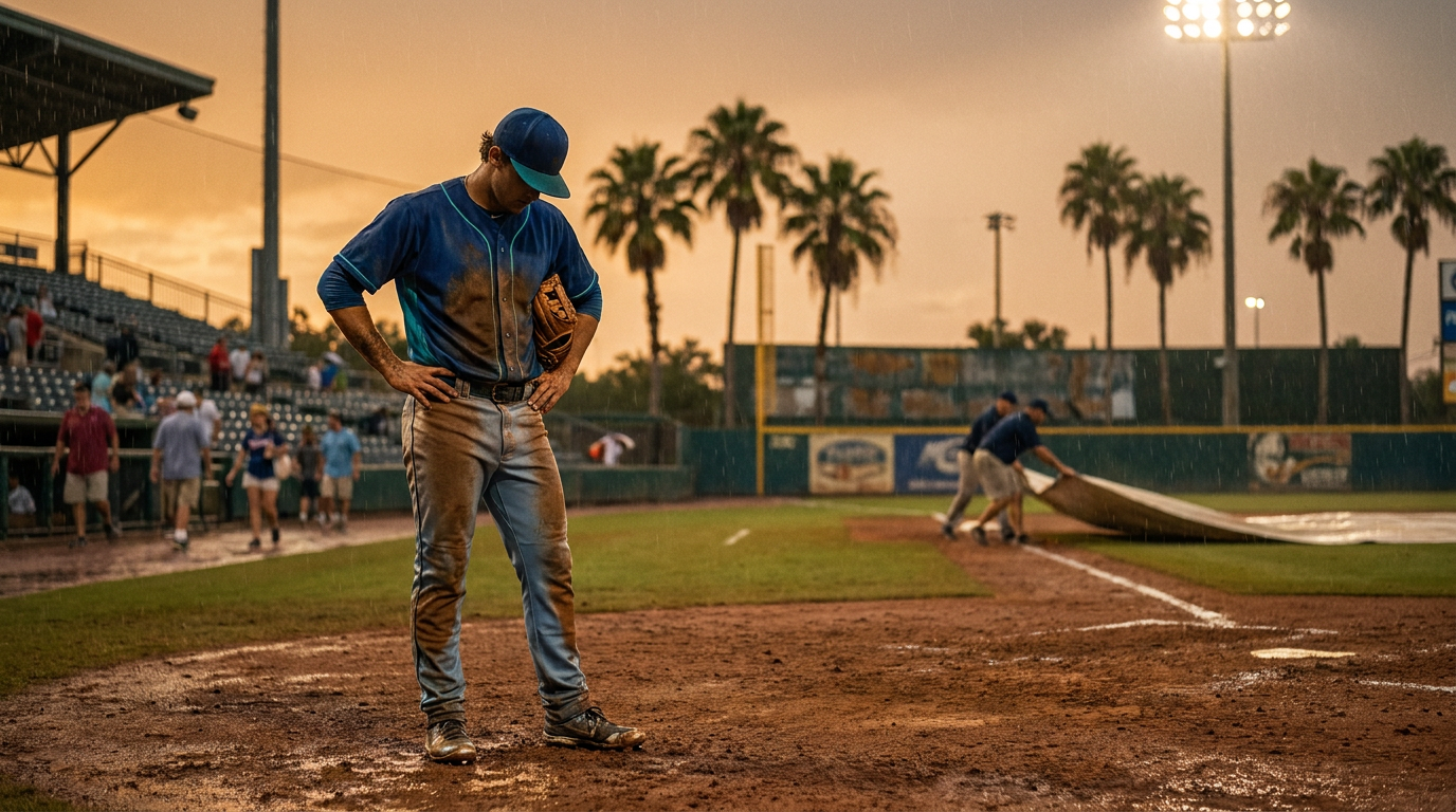 Threshers, Tarpons Game Washed Out, No Score Today