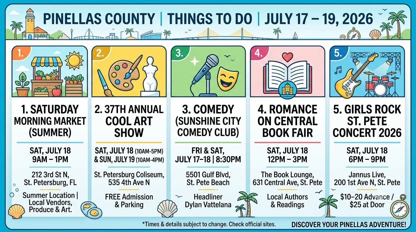 Things to Do in St. Pete & Pinellas County This Weekend (July 17–19, 2026)